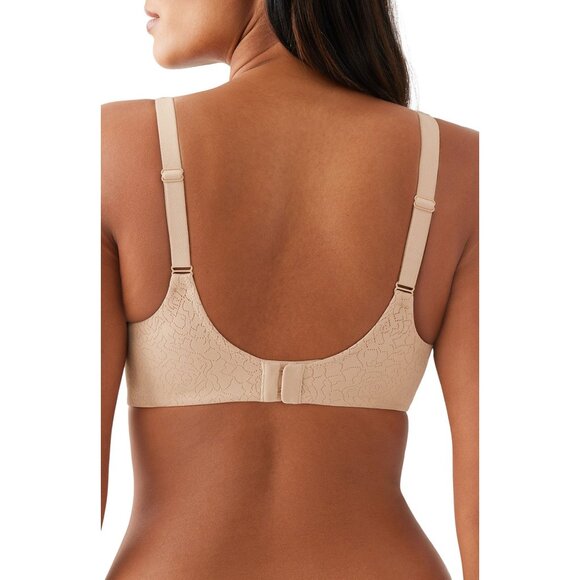 🆕WACOAL Inside Job Full Unpadded Wireless Bra 38C Beige #852345 - Picture 3 of 7
